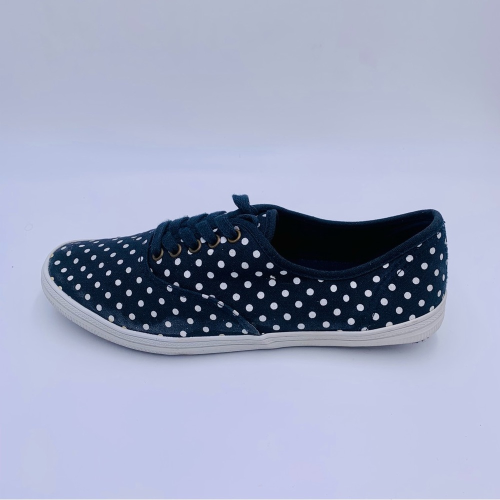 City Sneaks shoes Polka dot sneakers dark blue and white women size 8.5 - Picture 5 of 10